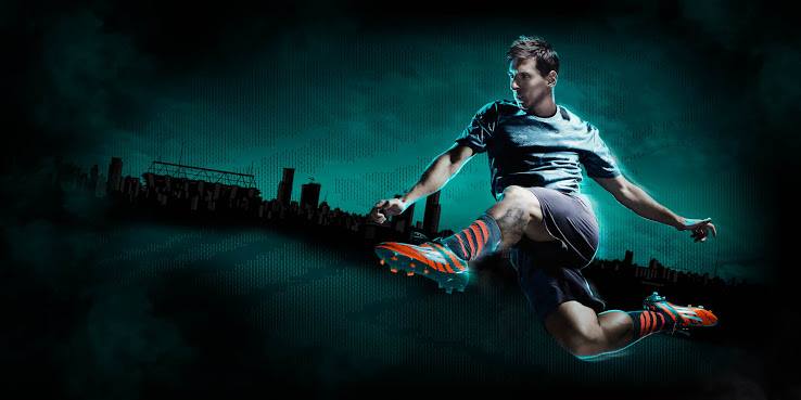 Adidas fodboldstøvler og lionel messi