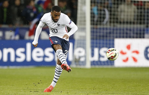 SAINT-ETIENNE, FRANCE - MARCH 29: Alexandre Lacazette of France in action during the international friendly match between France and Denmark at Stade Geoffroy-Guichard on March 29, 2015 in Saint-Etienne, France. (Photo by Jean Catuffe/Getty Images)