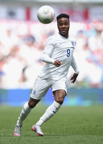 DUBLIN, IRELAND - JUNE 07: Raheem Sterling of England in action during the international friendly match between Ireland and England at the Aviva Stadium on June 7, 2015 in Dublin, . (Photo by Michael Regan - The FA/The FA via Getty Images)