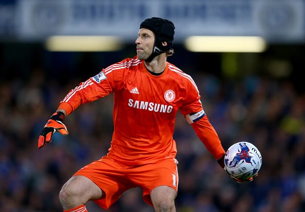 LONDON, ENGLAND - SEPTEMBER 24: Petr Cech of Chelsea in action during the Captial One Cup Third Round match between Chelsea and Bolton Wanderers at Stamford Bridge on September 24, 2014 in London, England. (Photo by Richard Heathcote/Getty Images)