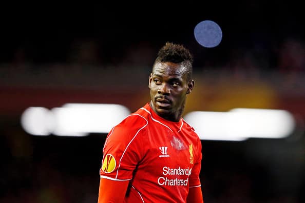 LIVERPOOL, ENGLAND - FEBRUARY 19: Mario Balotelli of Liverpool looks on during the UEFA Europa League Round of 32 match between Liverpool FC and Besiktas JK at Anfield on February 19, 2015 in Liverpool, United Kingdom. (Photo by Julian Finney/Getty Images)
