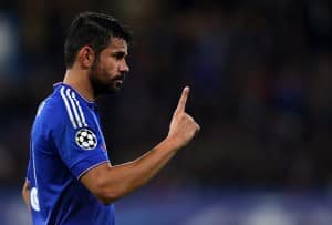 LONDON, ENGLAND - SEPTEMBER 16: Diego Costa of Chelsea during the UEFA Champions League match between Chelsea and Maccabi Tel-Aviv at Stamford Bridge on September 16, 2015 in London, United Kingdom. (Photo by Catherine Ivill - AMA/Getty Images)