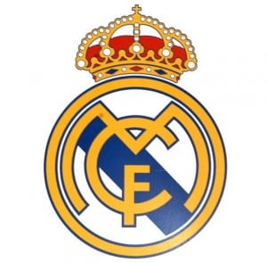 Official logo of the spanish football team, Real Madrid. (Photo by Gianni Ferrari/Cover/Getty Images)