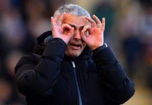HULL, ENGLAND - JANUARY 11: Jose Mourinho manager of Chelsea gestures during the Barclays Premier League match between Hull City and Chelsea at KC Stadium on January 11, 2014 in Hull, England. (Photo by Michael Regan/Getty Images)