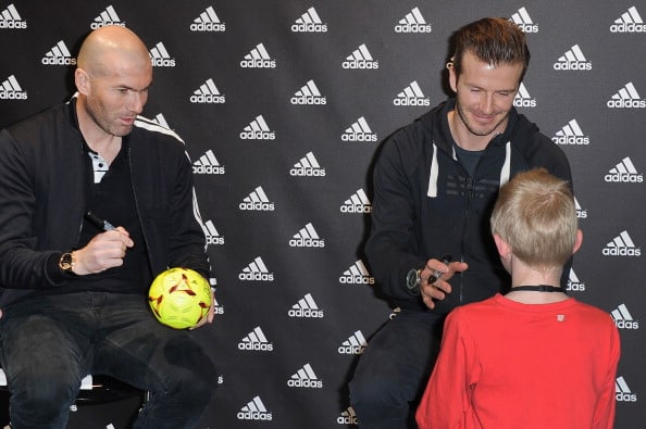 David Beckham og Zinedine Zidane (Photo by Pascal Le Segretain/Getty Images)