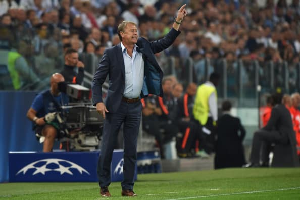 TURIN, ITALY - SEPTEMBER 16: Malmo FF head coach Age Hareide shouts to his players during the UEFA Champions League Group A match between Juventus and Malmo FF on September 16, 2014 in Turin, Italy. (Photo by Valerio Pennicino/Getty Images)