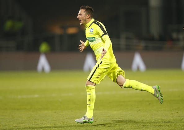 Danijel Milicevic scorer til 1-1 for Gent. (Getty Images)