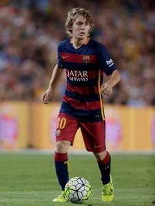 Alen Halilovic of FC Barcelona during the Joan Gamper Trophy match between Barcelona and AS Roma on August 5, 2015 at the Camp Nou stadium in Barcelona, Spain.(Photo by VI Images via Getty Images)