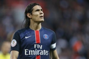 PARIS, FRANCE - NOVEMBER 7: Edinson Cavani of PSG looks on during the French Ligue 1 match between Paris Saint-Germain (PSG) and Toulouse FC (TFC) at Parc des Princes stadium on November 7, 2015 in Paris, France. (Photo by Jean Catuffe/Getty Images)
