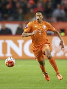 Jairo Riedewald of Holland during the EURO 2016 qualifying match between Netherlands and Czech Republic on October 10, 2015 at the Amsterdam Arena in Amsterdam, The Netherlands.(Photo by VI Images via Getty Images)