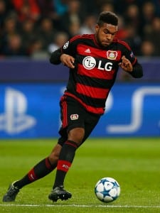 LEVERKUSEN, GERMANY - OCTOBER 20: Jonathan Tah of Leverkusen in action during the UEFA Champions League Group E match between Bayer 04 Leverkusen and AS Roma at BayArena on October 20, 2015 in Leverkusen, Germany. (Photo by Dean Mouhtaropoulos/Bongarts/Getty Images)