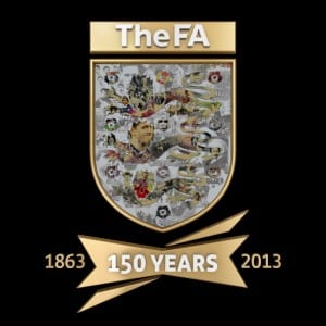 UNDATED: In this undated handout image provided by The FA, the new FA 150th logo mosaic is presented. (Picture by The FA via Getty Images)