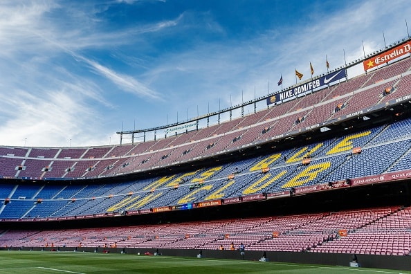 General View Camp Nou home of FC Barcelona during the Joan Gamper Trophy match between Barcelona and AS Roma on August 5, 2015 at the Camp Nou stadium in Barcelona, Spain.(Photo by VI Images via Getty Images)