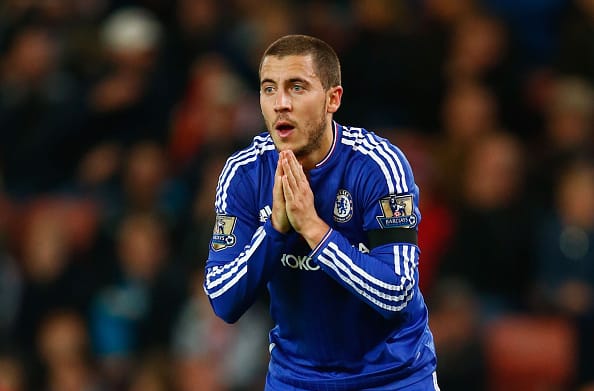 Eden Hazard håber Chelsea kan påvirke titelkampen  (Photo by Laurence Griffiths/Getty Images)