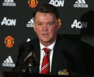 MANCHESTER, ENGLAND - DECEMBER 18:  (EXCLUSIVE COVERAGE) Manager Louis van Gaal of Manchester United speaks during a press conference at Aon Training Complex on December 18, 2015 in Manchester, England.  (Photo by John Peters/Man Utd via Getty Images)