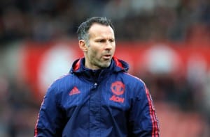 STOKE ON TRENT, ENGLAND - DECEMBER 26: Ryan Giggs the assistant head coach / assistant manager of Manchester United during the Barclays Premier League match between Stoke City and Manchester United at Britannia Stadium on December 26, 2015 in Stoke on Trent, England.  (Photo by James Baylis - AMA/Getty Images)